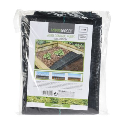 Pro Garden Gronddoek/worteldoek - anti onkruid - 1 x 10 m - zwart