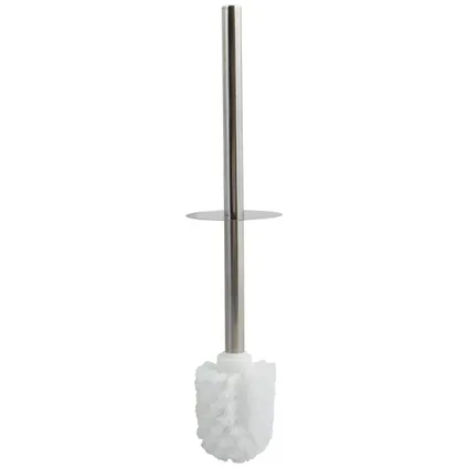 MSV Toiletborstel houder/WC-borstel - ivoor wit - kunststof - 35 cm 2