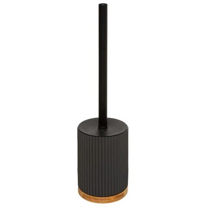 5Five Toiletborstel met houder - zwart - polyresin - 40 cm