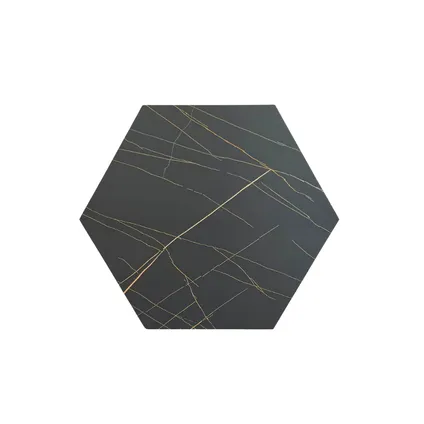 Plaktegel - Hexagon - PVC - Zwart Goud - Black Gold - 1M2 2