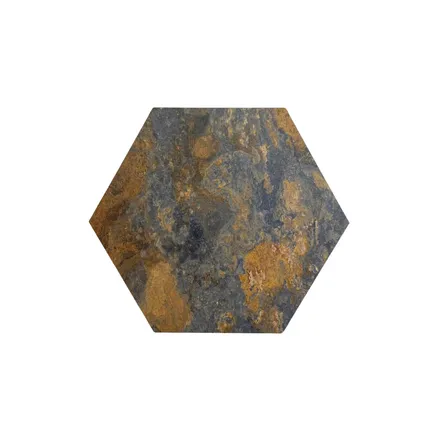 Plaktegel- PVC - Hexagon - Stonelook - Slate Gold - 1M2 2