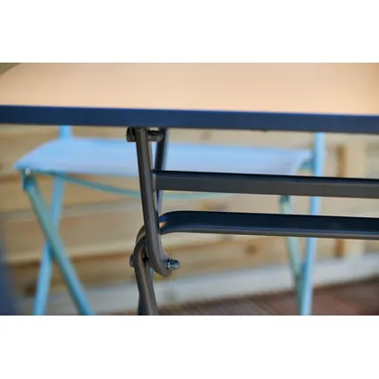Table de jardin Central Park pliable acier 110x70cm 6