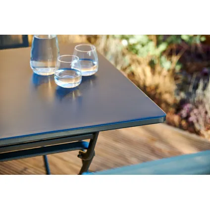 Table de jardin Central Park pliable acier 110x70cm 7