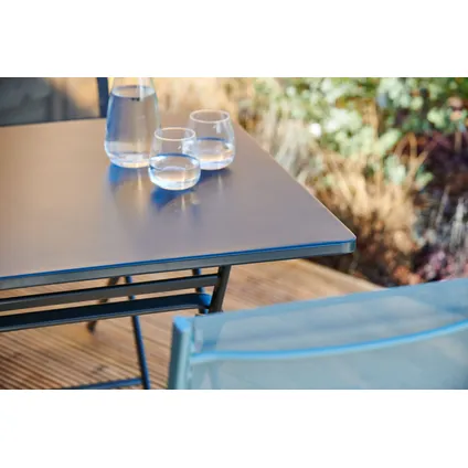 Table de jardin Central Park pliable acier 110x70cm 8