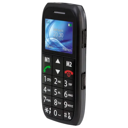 Fysic FM-7500 Mobiele telefoon senioren met SOS paniekknop, zwart 3
