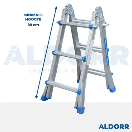 ALDORR Home - Multiladder Uitschuifbare Vouwladder 4x3 - 2,80M 6