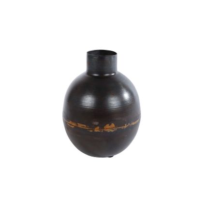 Vase métal marron 12 x 12 x 13 cm
