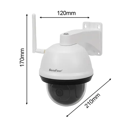 SecuFirst CAM214W Dome Camera wit - IP Camera draai- en kantelbaar voor buiten - FHD 1080P 7