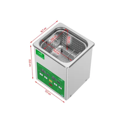 ulsonix Ultrasone reiniger - 2 liter - Snel geheugen PROCLEAN 2.0 4