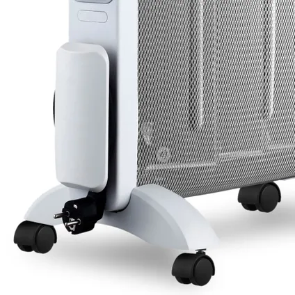 Trebs 99400 - Réchaud micathermique mobile sur roues - blanc 3