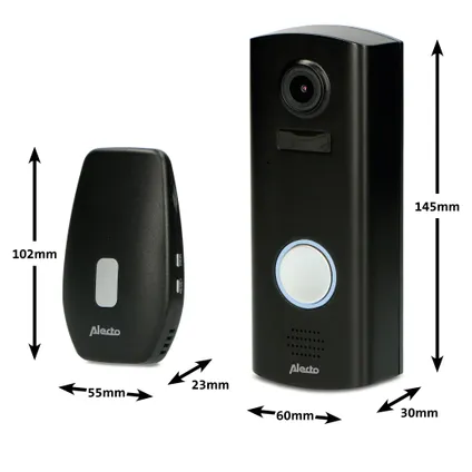 Alecto DVC600IP - Video deurbel met camera en wifi - Zwart 4