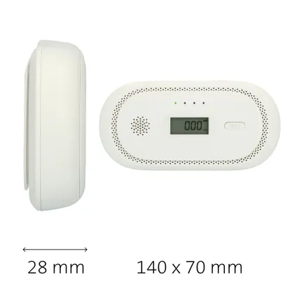 Alecto SCA50 - Set de détecteur de fumée et détecteur de monoxyde de carbone, blanc 5
