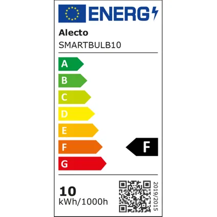 Alecto SMARTBULB10 - Ampoule LED couleur connectée Wi-Fi, E27, 9W, E27 10