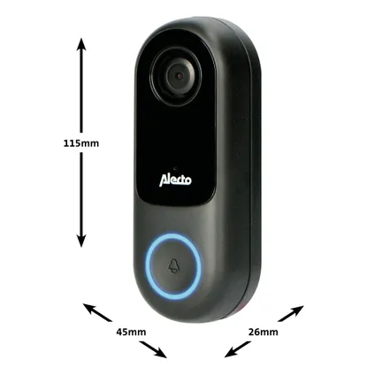 Alecto SMART-RING20 Sonnette de porte connectée avec caméra,connectable,noir 10