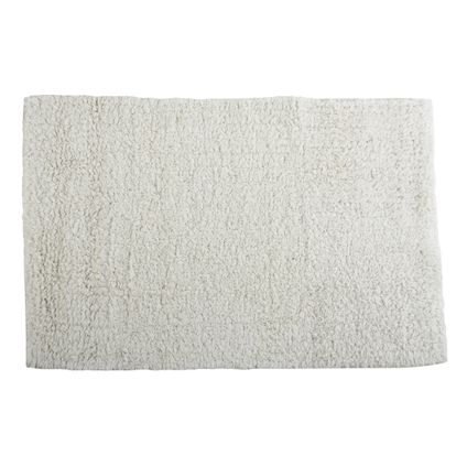 MSV Badkamerkleedje/badmat vloer - ivoor wit - 40 x 60 cm