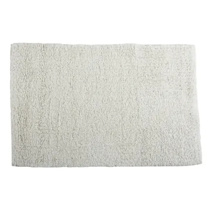 MSV Badkamerkleedje/badmat vloer - ivoor wit - 40 x 60 cm