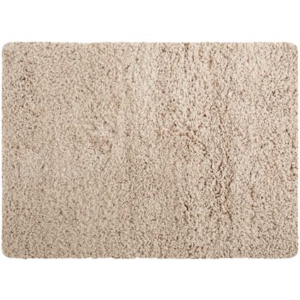 MSV Badkamerkleedje/badmat voor op vloer - beige - 50 x 70 cm
