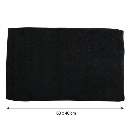 MSV Badkamerkleedje/badmat vloer - zwart - 40 x 60 cm 3