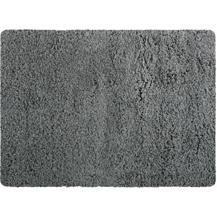 MSV Badkamerkleedje/badmat voor op de vloer - grijs - 50 x 70 cm