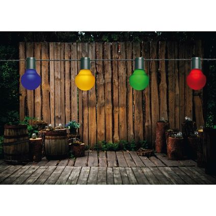 Anna's Collection Lichtsnoer - gekleurd - LED - tuin - 10 meter
