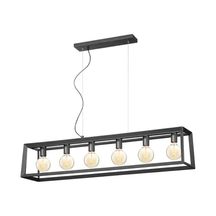 Home Sweet Home Lampe suspendue idem 6 Lumière - Black - 140x18x124cm