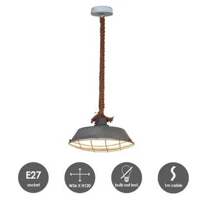 Home Sweet Home Lampe de suspension dex - béton - 36x36x120cm 4