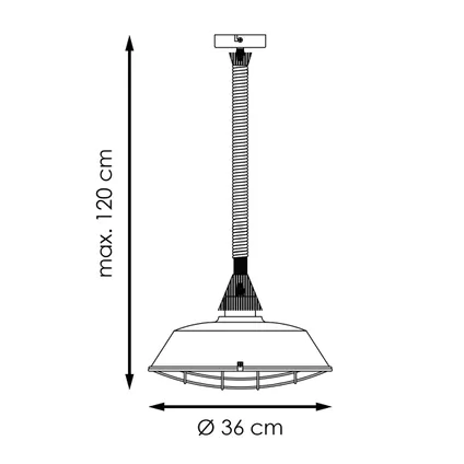 Home Sweet Home Lampe de suspension dex - béton - 36x36x120cm 6