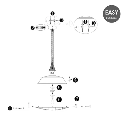 Home Sweet Home Lampe de suspension dex - béton - 36x36x120cm 7