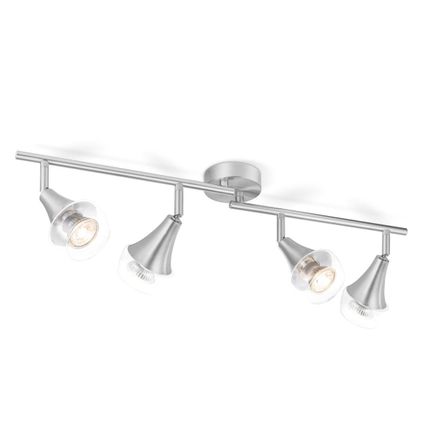Home Sweet Home LED Opbouwspot Vaya 4 - incl. dimbare LED lamp - staal
