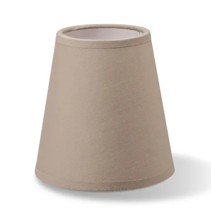 Home Sweet Home Lampenkap Largo rond taupe - B:11xD:11xH:11cm - clip
