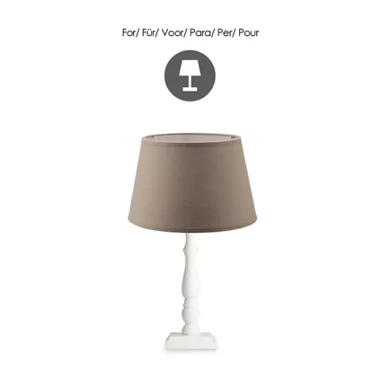 Home Sweet Home Lampenkap Largo rond taupe - B:20xD:20xH:13cm 9