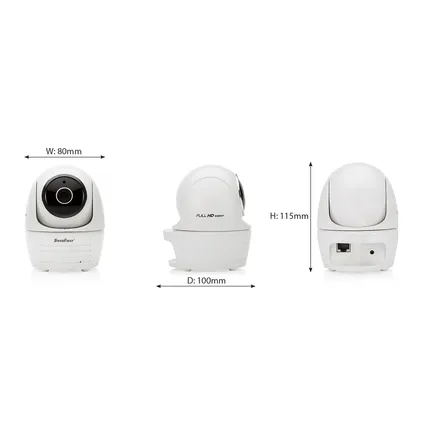 Caméra IP sans fil SecuFirst CAM114S pour intérieur - Rotation et inclinaison - Vision nocturne 10M - FHD 1080P 5