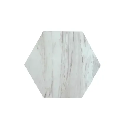 Plaktegel - Hexagon - PVC - Wit Grijs Bruin - Stone White - 1M2 2