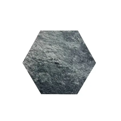 Plaktegel - Hexagon _ PVC - Stonelook - Waterafstotend - Slate Black - 1M2 2