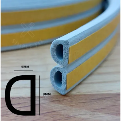 Simple Fix Bande de joint d-profil 10m x 9mm gris 3