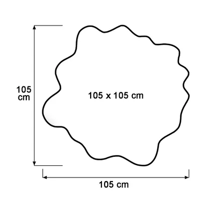 Vloerbeschermer - Splash - Harde vloer - 105x105 cm - Transparant 4