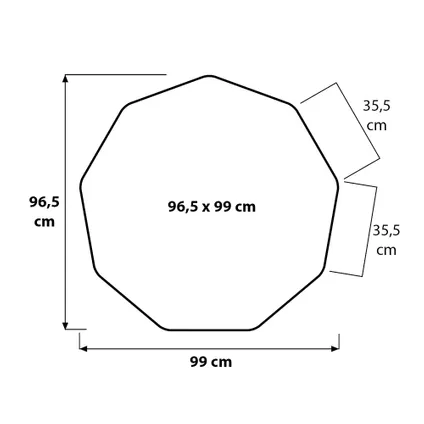 Vloerbeschermer - 9-hoekig - Harde vloer - 96x99 cm - Zwart 4