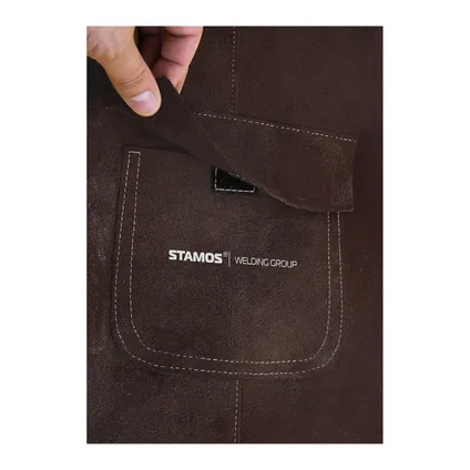 Stamos Welding Group Tablier de soudeur en cuir croûte de bovin - Taille XL SWA03XL 2