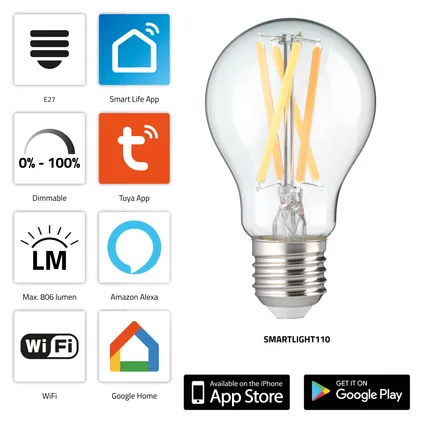 Alecto SMARTLIGHT110 - Lampe LED à filament intelligent avec Wi-Fi 2