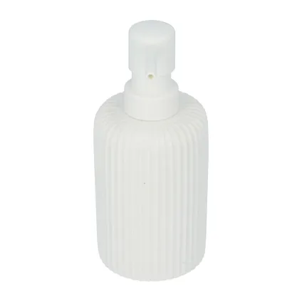 Distributeur de savon polyrésine Stripe blanc _ 2021535 2