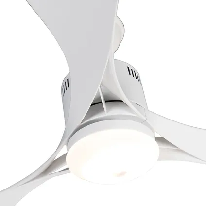 QAZQA Plafondventilator wit incl. LED en afstandsbediening - Kolm 3