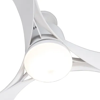 QAZQA Plafondventilator wit incl. LED en afstandsbediening - Kolm 7