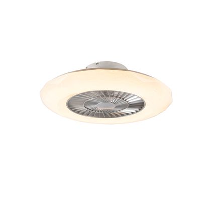 QAZQA Ventilateur de plafond argent avec LED avec effet étoile dimmable - Clima