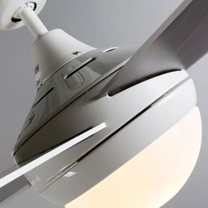 QAZQA Plafondventilator wit met afstandsbediening - Cool 52 10