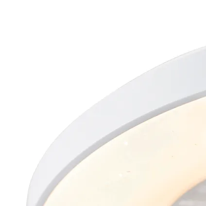 QAZQA Plafondventilator wit met stereffect dimbaar - Climo 2