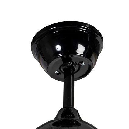 QAZQA Ventilateur de plafond noir avec télécommande - Rotar 10
