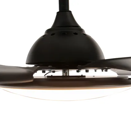 QAZQA Moderne plafondventilator zwart met afstandsbediening incl. LED - Vifte 6