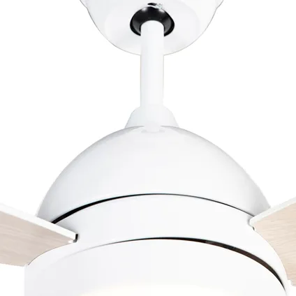 QAZQA Ventilateur de plafond blanc avec télécommande - Rotar 9