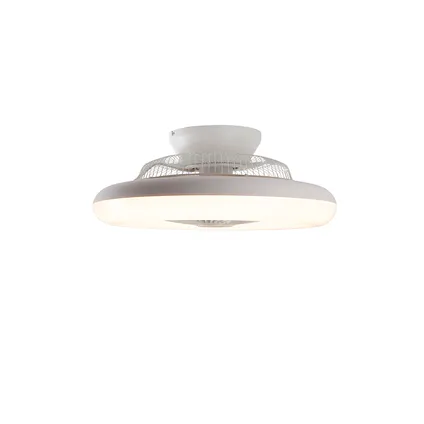 QAZQA Design plafondventilator wit incl. LED dimbaar - Clima 6
