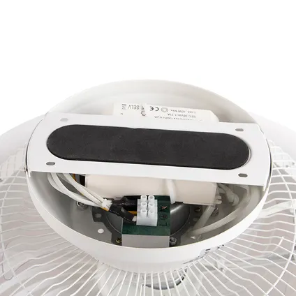 QAZQA Plafondventilator wit incl. LED met afstandsbediening - Clima 8